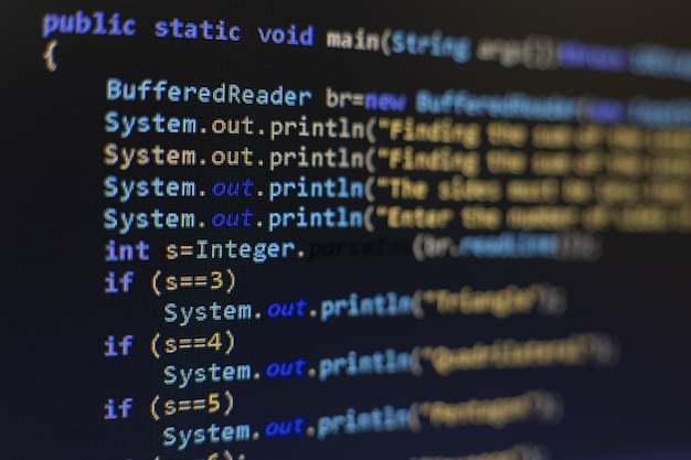 Programmiercode auf einem Bildschirm