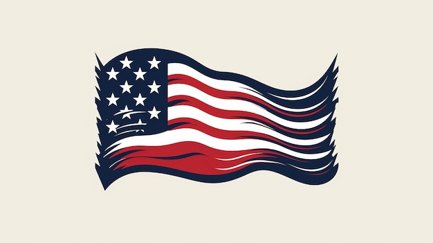 Projetar um logotipo de campanha incorporando a bandeira americana