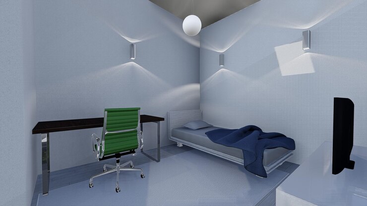 Foto projeto 3d de apartamento moderno em casa interior