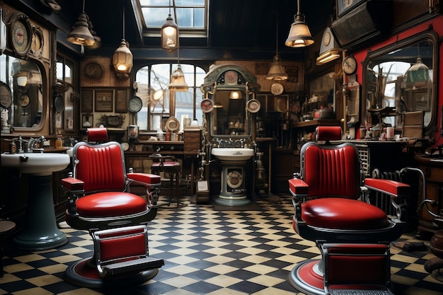 Projeto de barbearia vintage Generative Ai