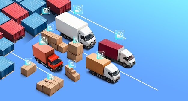 Projeto de colagem de logística e transportes
