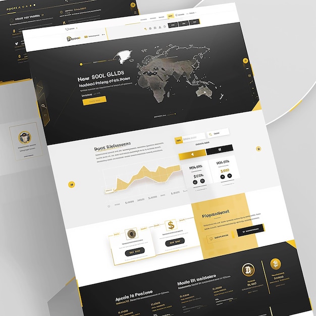 projeto de layout de site profissional para empresa especializada em comércio de ouro e criptomoedas