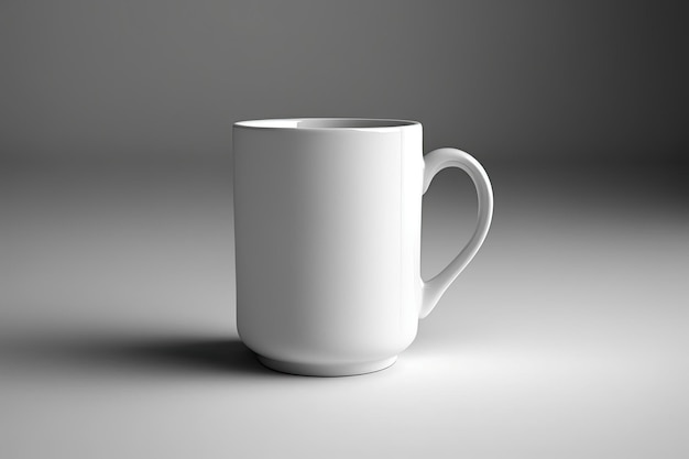 Projeto de modelo de maquete de caneca branca gerado por IA