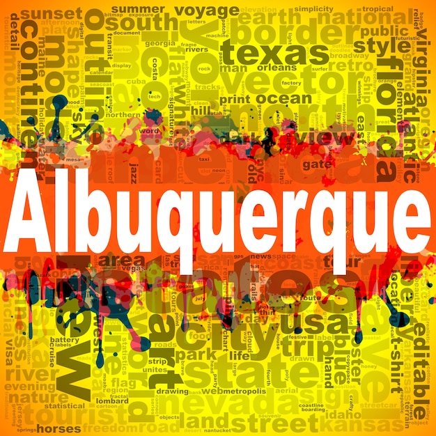 Projeto de nuvem de palavras de Albuquerque