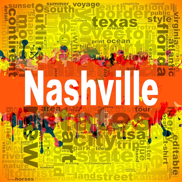 Projeto de nuvem de palavras de Nashville