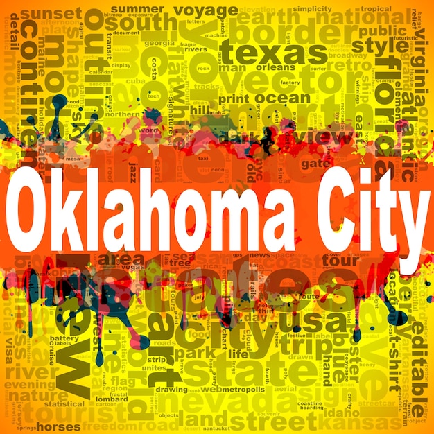 Projeto de nuvem de palavras de Oklahoma City