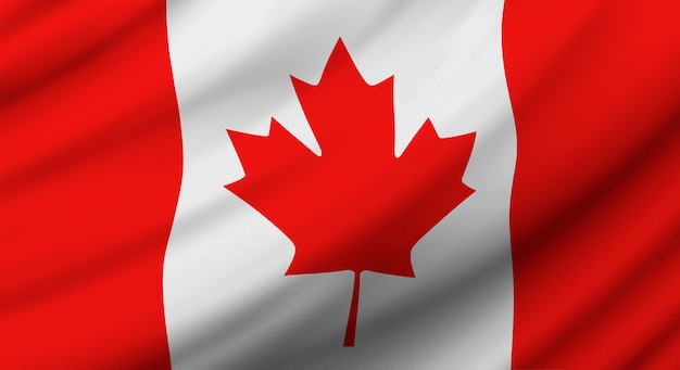 Projeto de plano de fundo de bandeira do canadá para o dia da independência