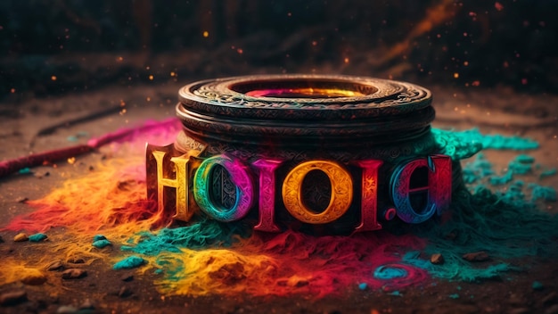Foto projeto de tipografia de palavras kudo em cores do arco-íris adequado para logotipo ou texto