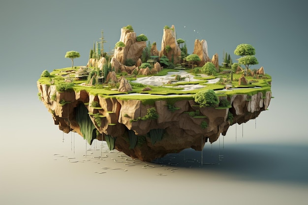 Projeto ecológico 3D para o ambiente