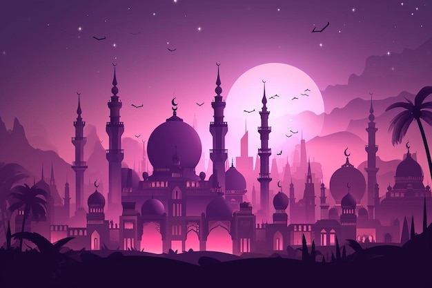 Projeto roxo de eid mubarak