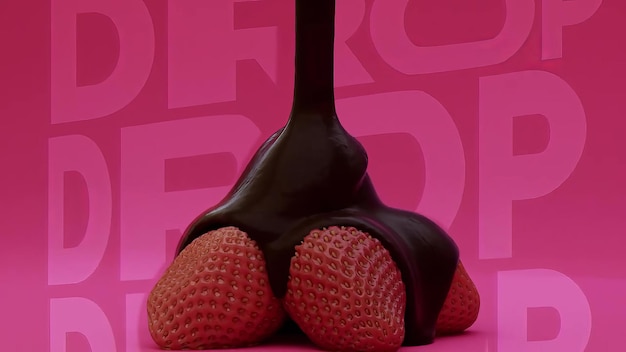 Foto promoção em 3d de chocolate