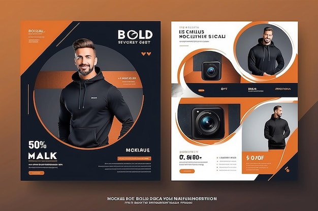 Foto promoción de productos modernos elegante activo y masculino audaz instagram plantilla de publicaciones en las redes sociales