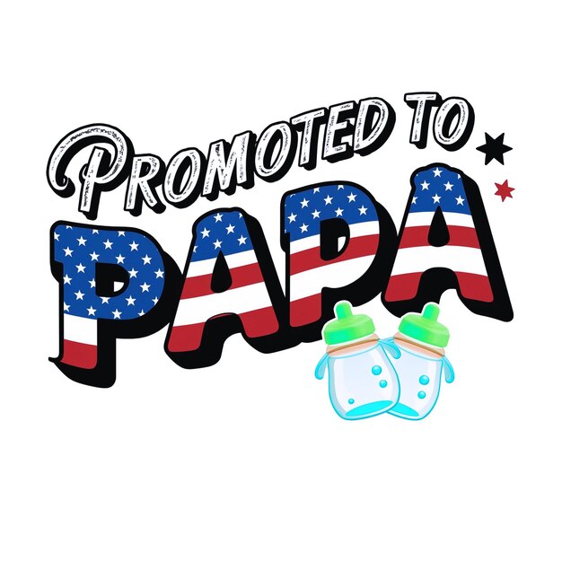 Foto promovido para papa vintage retro cool camiseta divertida para el día del padre diseño de pegatinas regalo bandera de merica