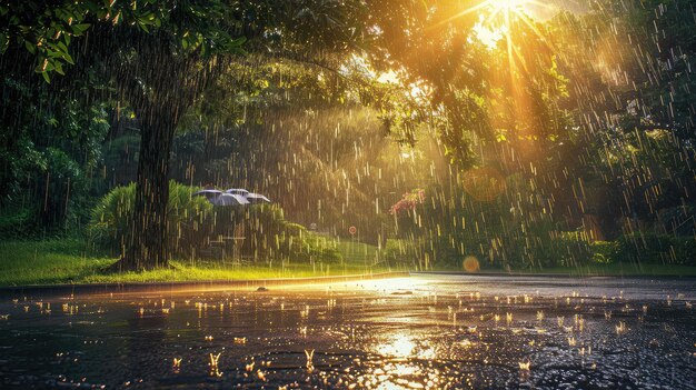 Foto pronóstico de lluvia y sol