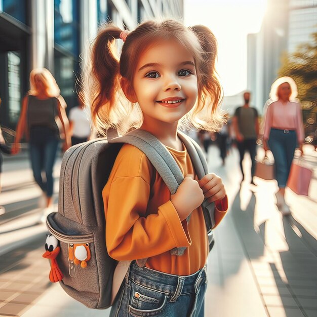 Pronto para a escola.