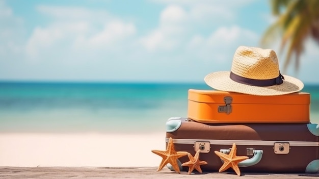 Pronto para o fundo de viagens de férias de verão