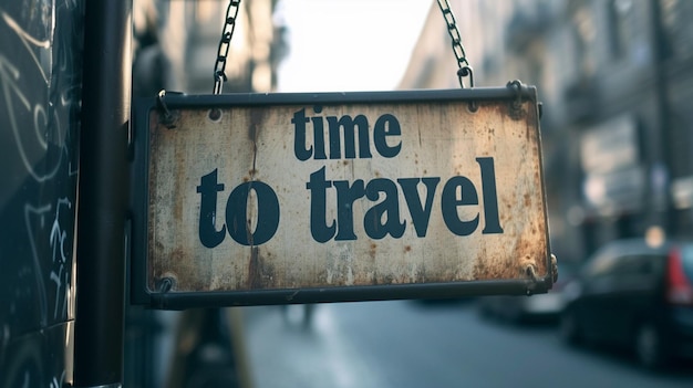 Foto propaganda de time to travel (tempo de viajar)