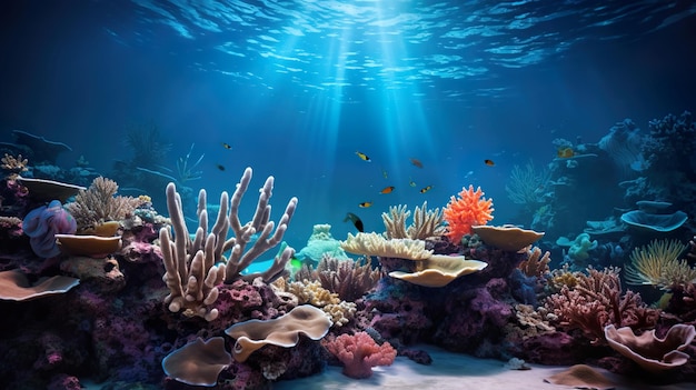 Un próspero ecosistema de arrecifes de coral generativo Ai