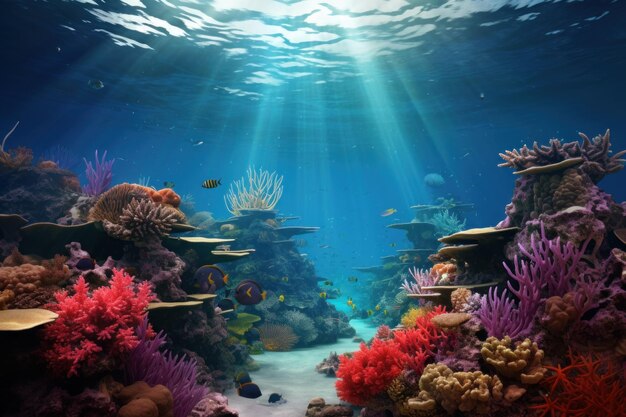 Próspero recife de coral Vida marinha natureza Gerar Ai