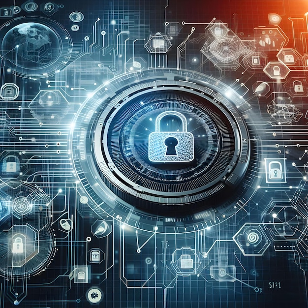 proteção de dados conceito de segurança cibernética criptografia software antivírus rede de comunicação