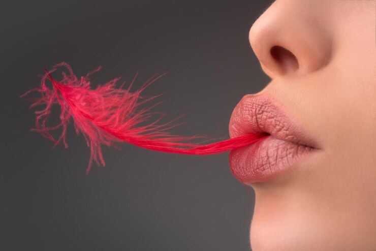 Foto proteção labial closeup de lábios saudáveis de mulher injeções de cosmetologia plástico de beleza