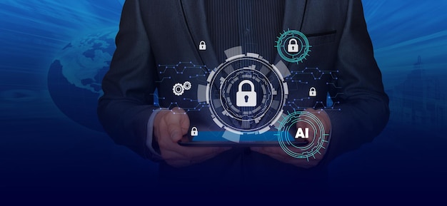 Protección de datos y ciberseguridad Datos comerciales y financieros conectados a una red virtual Una defensa inteligente contra los ciberataques y la tecnología innovadora