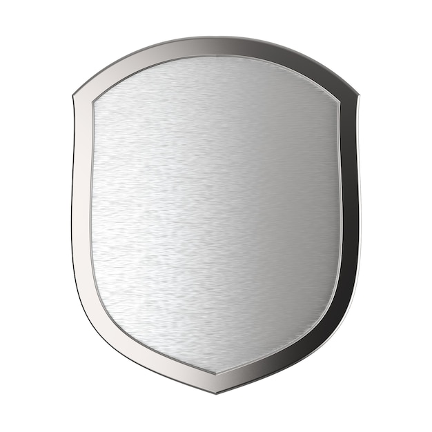 Protección de escudo de representación 3D o guardia aislado en blanco