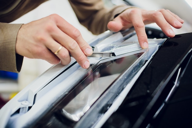 Protección para la pintura del automóvil, proteger la instalación de revestimiento cuchillo de trinchar