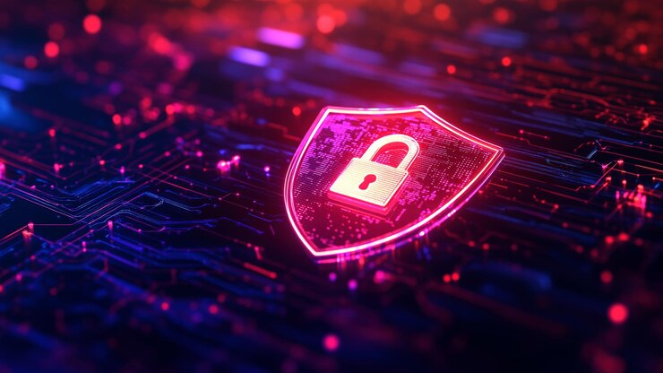 Protección de la red del escudo de ciberseguridad Seguridad empresarial Visualización de datos de transacciones