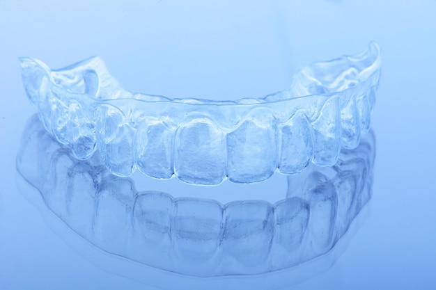 Protector bucal de plástico transparente para apertar dentes, moer dentes, mordida, ajuda ao sono, cuidados dentários
