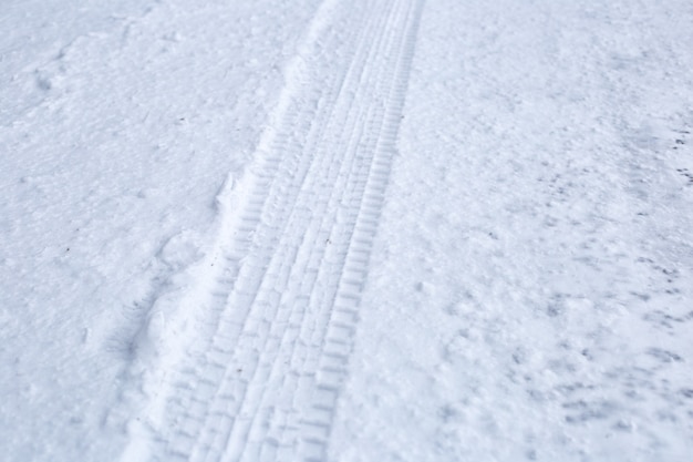 Foto protector de coche huella de nieve neumático blanco hielo escarcha nieve invierno camino frío