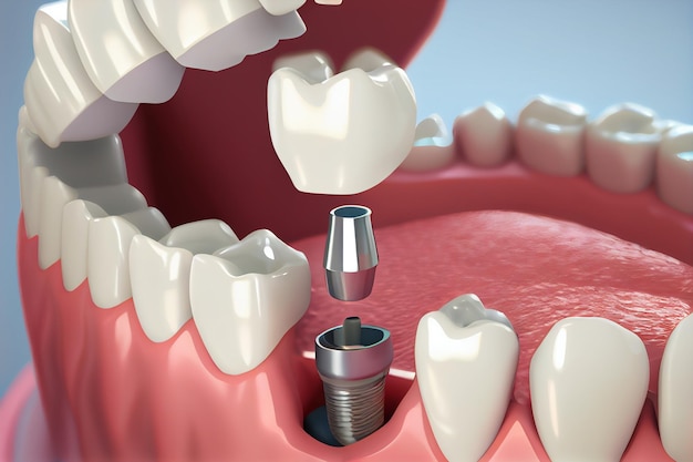 Prótesis parcial removible diente generativo médicamente preciso ai