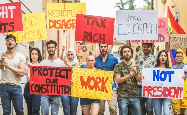 Protest gegen den Klimawandel auf der Straße 53