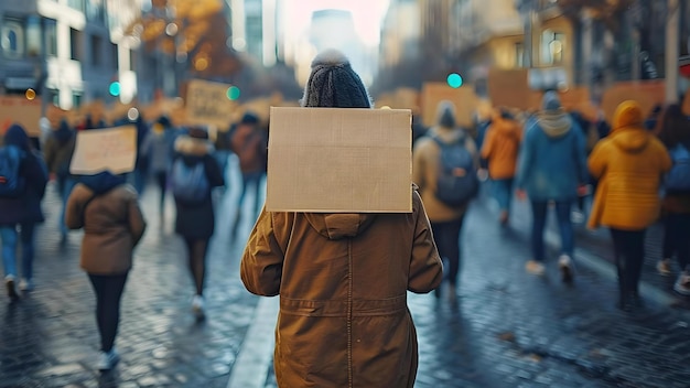 Foto protesta contra la brecha salarial de género en el lugar de trabajo corporativo por una compensación justa concepto movimiento por la igualdad salarial conciencia de la brecha salarial de género compensación justa en el lugar de trabajo igualdad