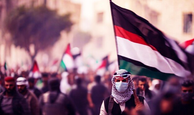 Foto protesta por la libertad palestina