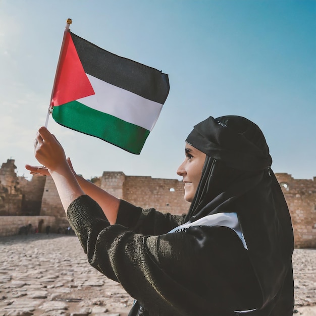 Protesto pela Liberdade Palestina Generativa Ai