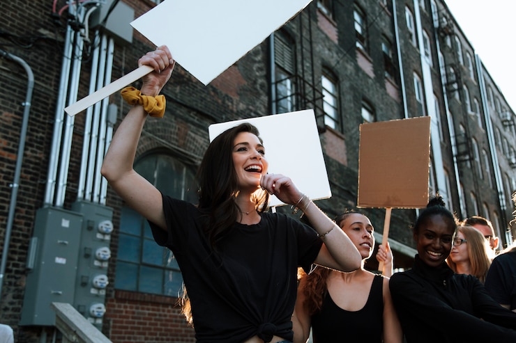 Foto protestos pacíficos nas ruas de kansas city