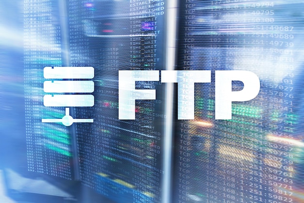 Protocolo de transferência de arquivos FTP Internet e conceito de tecnologia de comunicação