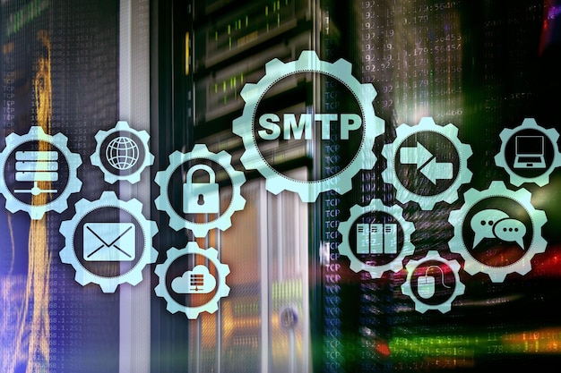 Protocolo de transferencia de correo de servidor Smtp Protocolo TCP IP para el envío y recepción de correo electrónico Protocolo de transmisión de correo simple