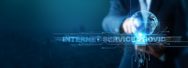Proveedores de servicios de Internet Tecnología de servicios de Internet y un ingeniero que utiliza el servicio de Internet