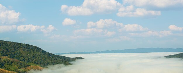 Província de Phu Chee Dao Chiang Rai TailândiaNascer do sol em Phu chee dao pico da montanha em Chiang rai