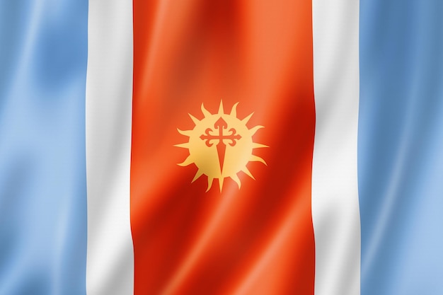 Provinz Santiago Del Estero Flagge, Argentinien wehende Bannersammlung. 3D-Darstellung