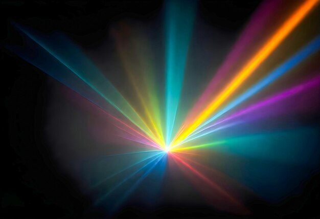 Foto se proyecta una luz colorida sobre un fondo negro
