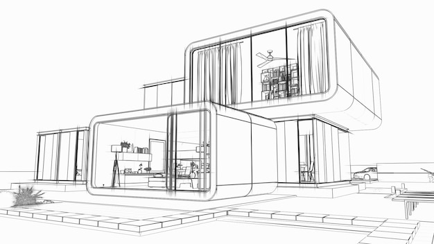 Proyecto de arquitecto casa moderna