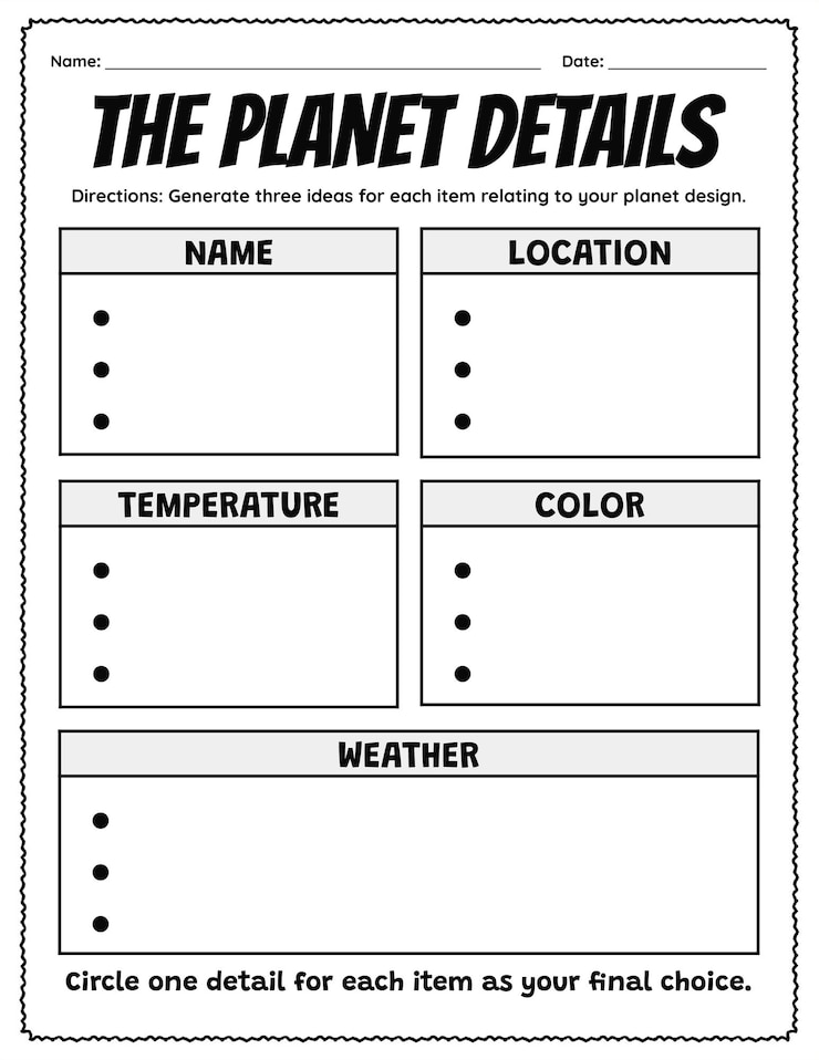 Foto proyecto diseño de un planeta