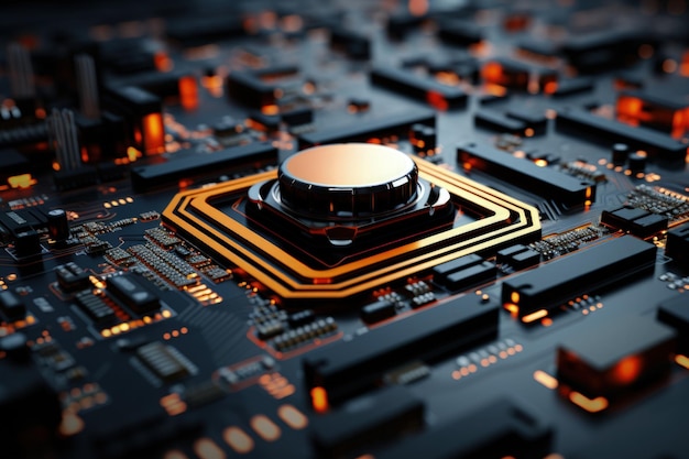 Prozessor-Motherboard-Technologie-Chips