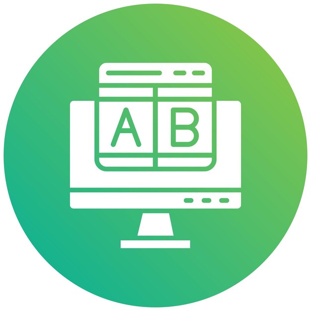 Prueba de Ab Ilustración del diseño del icono vectorial