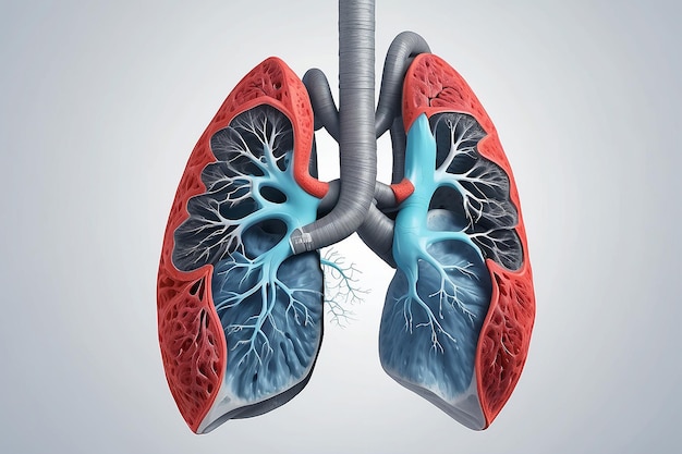 Prueba médica de la función pulmonar tratamiento diagnóstico capacidad total cardiopulmonar TLC enfisema buloso PFT fibras de amianto