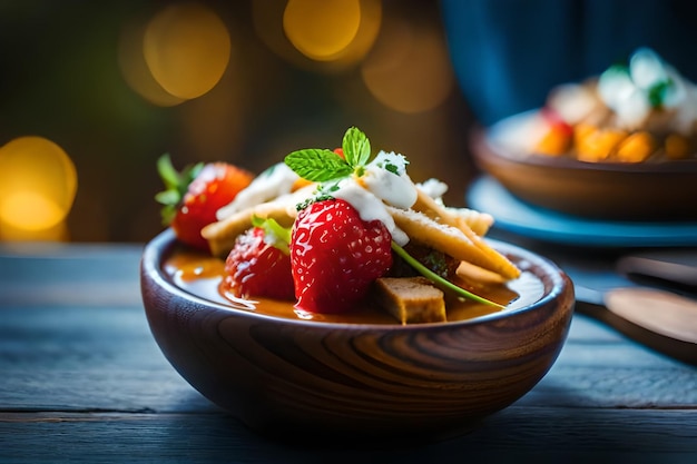 Pruebe la magia Experiencias gastronómicas deliciosas La mejor foto de comida generada por IA