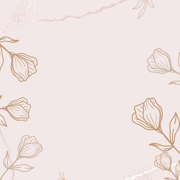 PSD Desenho de fundo floral de rosa